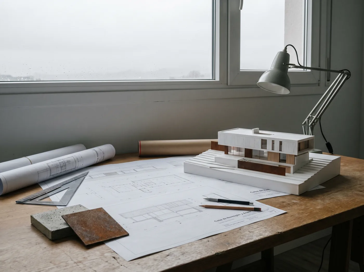 Mesa de trabajo del estudio